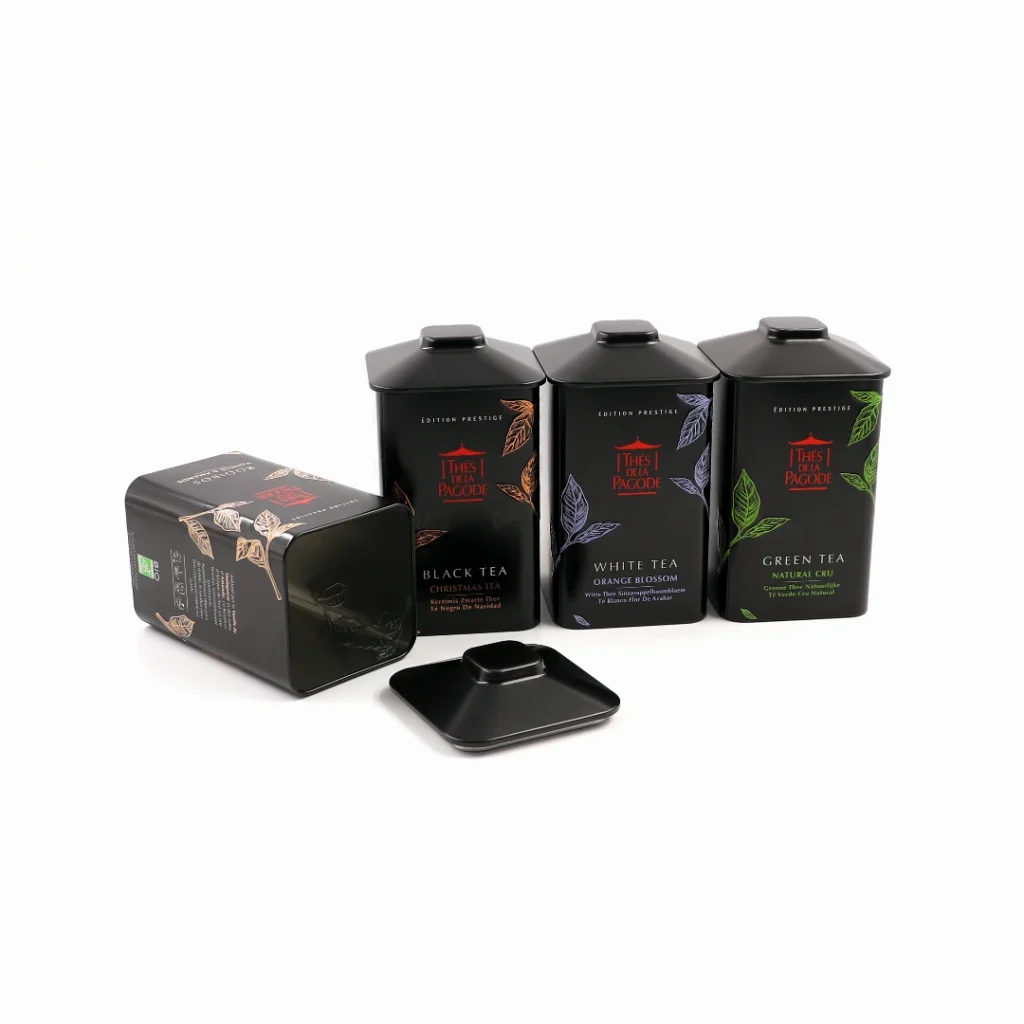 Airtight Metal Tin Box with Lid for Coffee and Tea