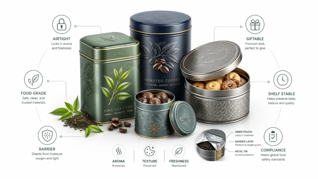 Why food and beverage brands choose custom tins