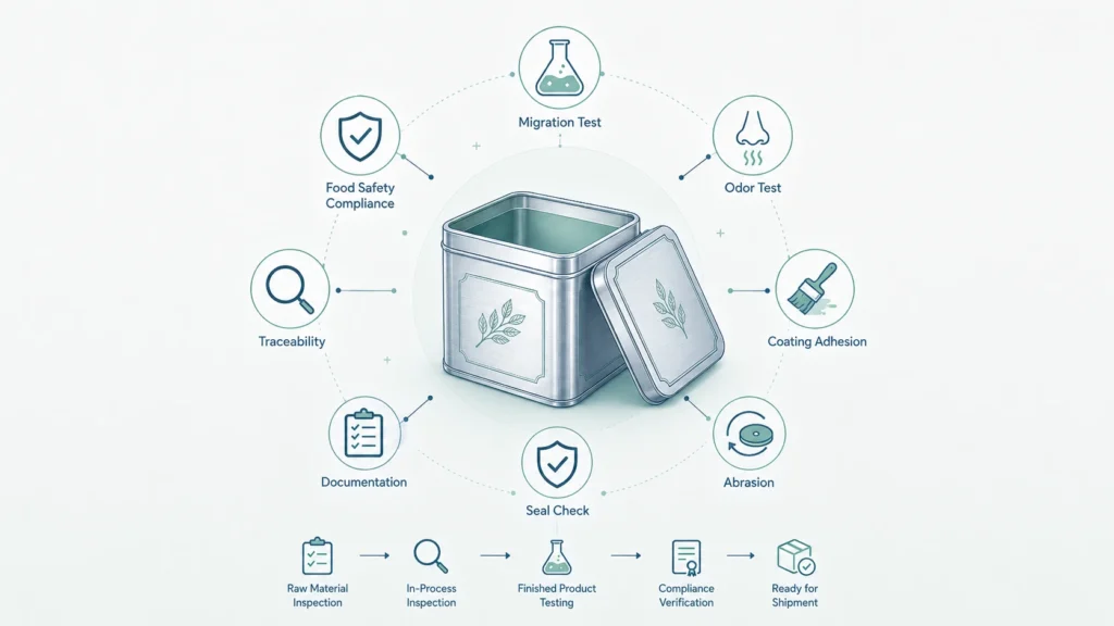 Food Grade Custom Tin Box Packaging: Materials, Coatings, and Safety Considerations