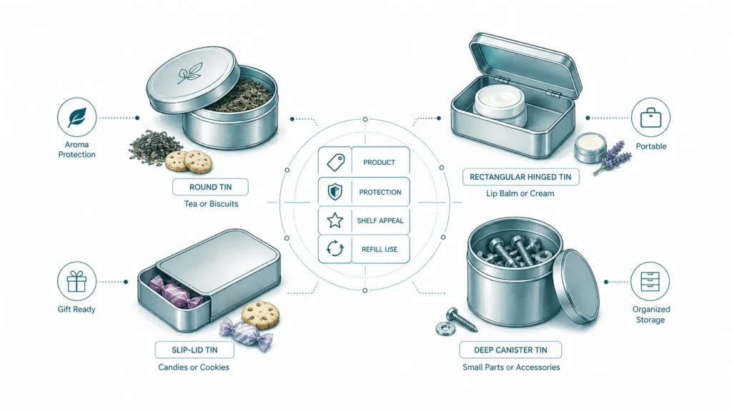 Metal Tins with Lids: How to Choose the Right Structure for Your Product Metal Tins with Lids: How to Choose the Right Structure for Your Product