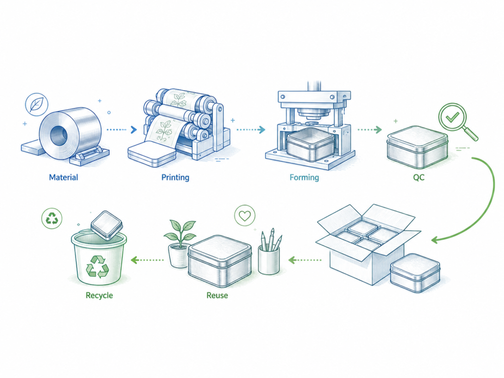 Sustainable Custom Metal Packaging: Why Tin Boxes Support Circular Packaging Goals