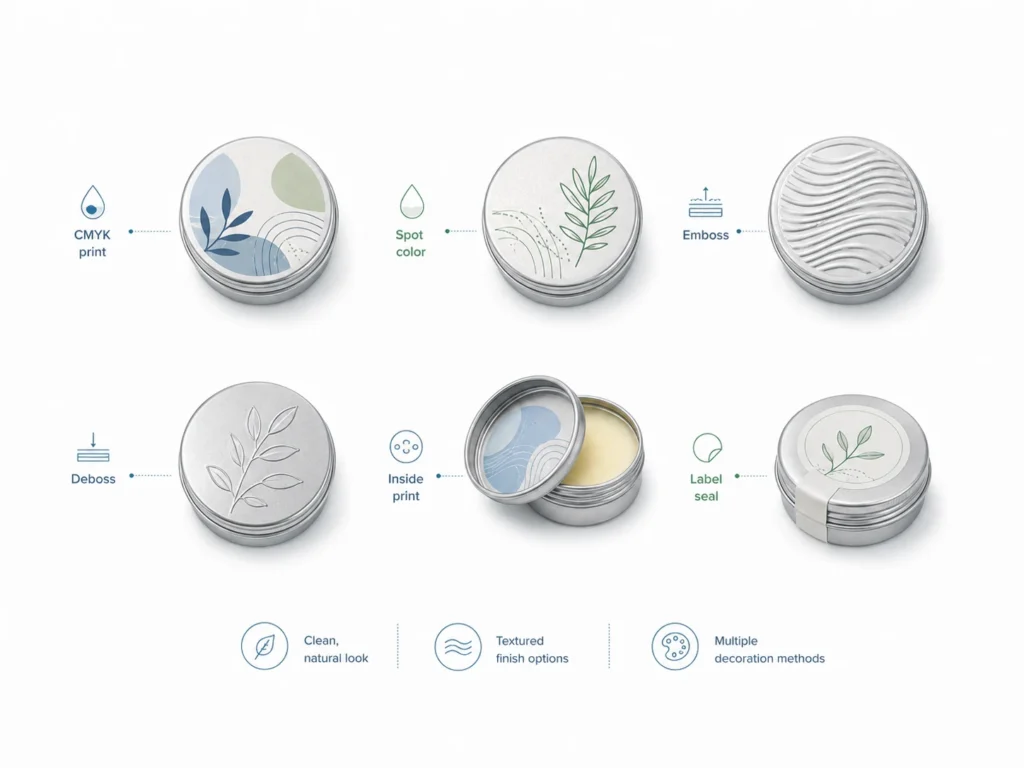 Metal Lip Balm Tin Packaging: Sizes, Coatings, and Branding Options Metal Lip Balm Tin Packaging: Sizes, Coatings, and Branding Options