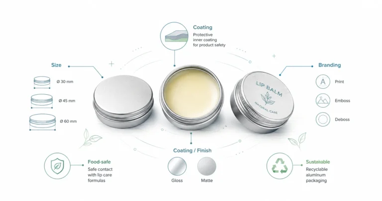 Metal Lip Balm Tin Packaging: Sizes, Coatings, and Branding Options Metal Lip Balm Tin Packaging: Sizes, Coatings, and Branding Options