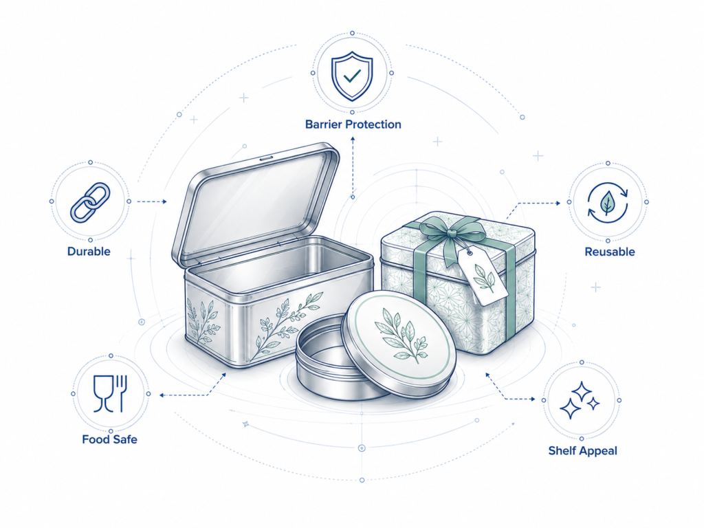 Metal Tin Packaging: Benefits, Applications, and Custom Options for Brands Metal Tin Packaging: Benefits, Applications, and Custom Options for Brands