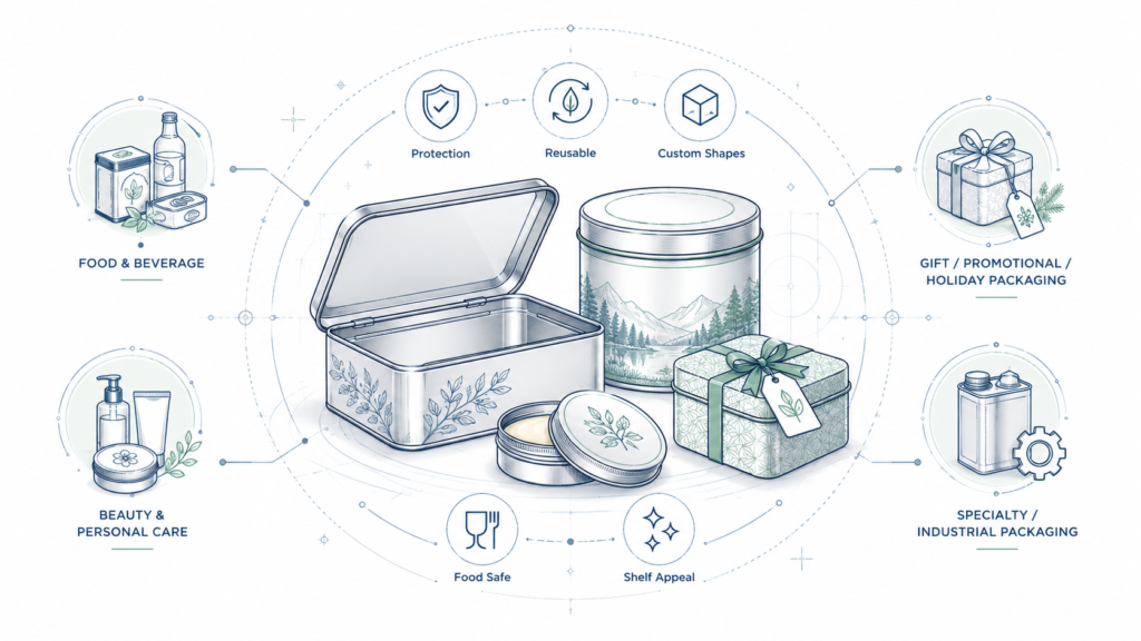 Metal Tin Packaging: Benefits, Applications, and Custom Options for Brands
