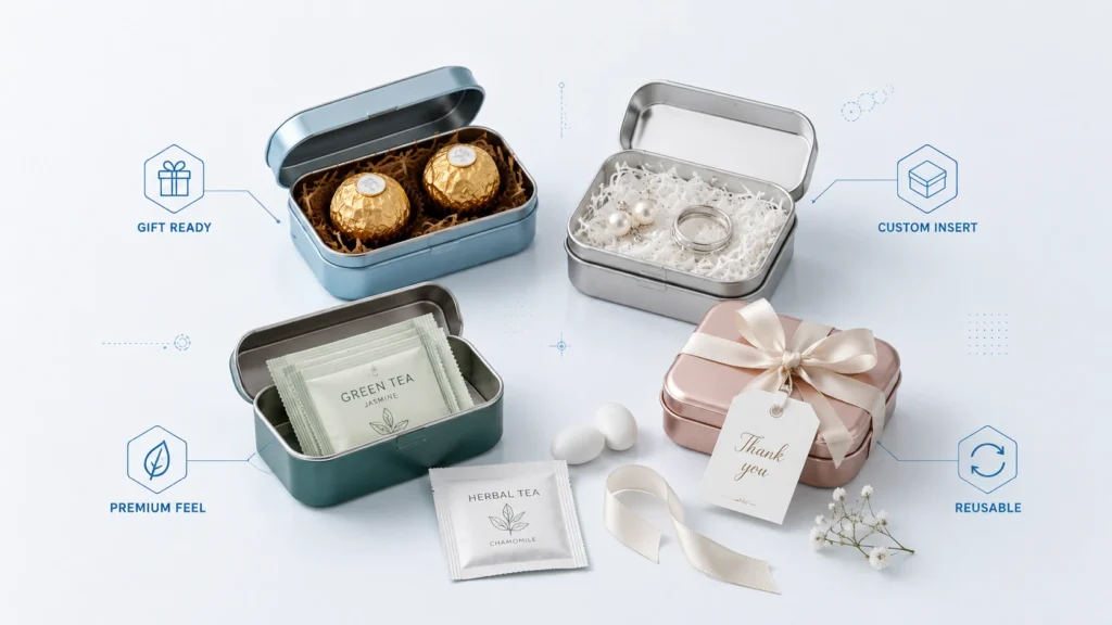 Mini Tins for Packaging: Small Metal Boxes for Samples, Candy, Lip Balm, and Gifts Mini Tins for Packaging: Small Metal Boxes for Samples, Candy, Lip Balm, and Gifts