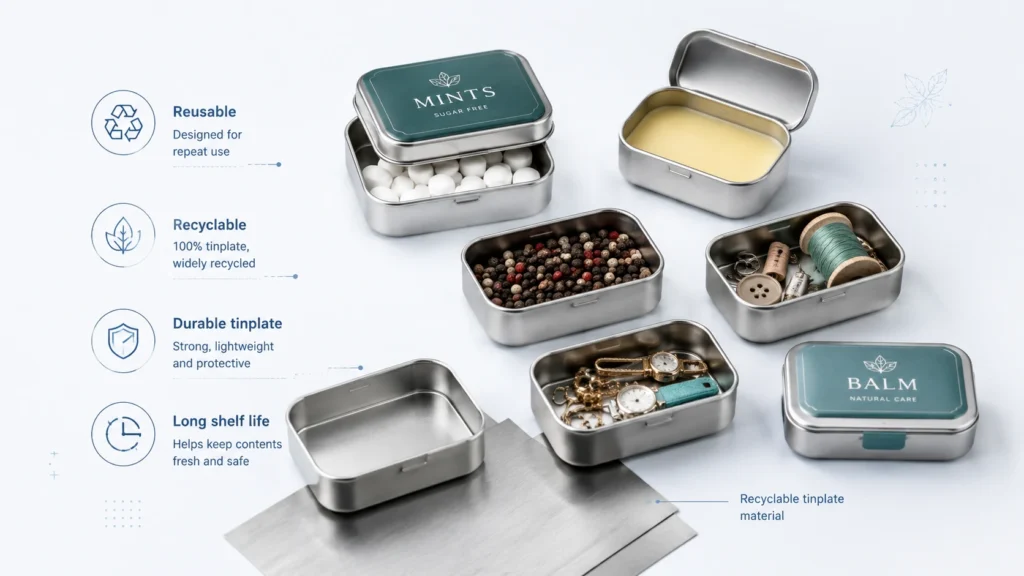 Mini Tins for Packaging: Small Metal Boxes for Samples, Candy, Lip Balm, and Gifts Mini Tins for Packaging: Small Metal Boxes for Samples, Candy, Lip Balm, and Gifts