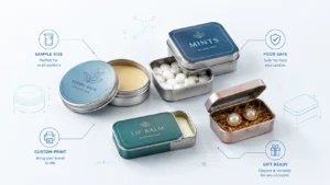 Mini Tins for Packaging: Small Metal Boxes for Samples, Candy, Lip Balm, and Gifts