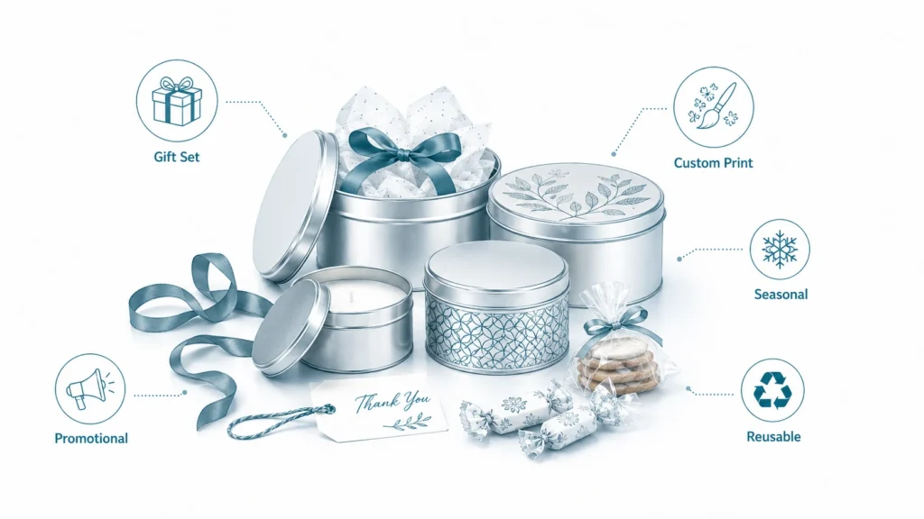 Round Tin Containers with Lids: Best Uses for Food, Beauty, and Gift Packaging Round Tin Containers with Lids: Best Uses for Food, Beauty, and Gift Packaging