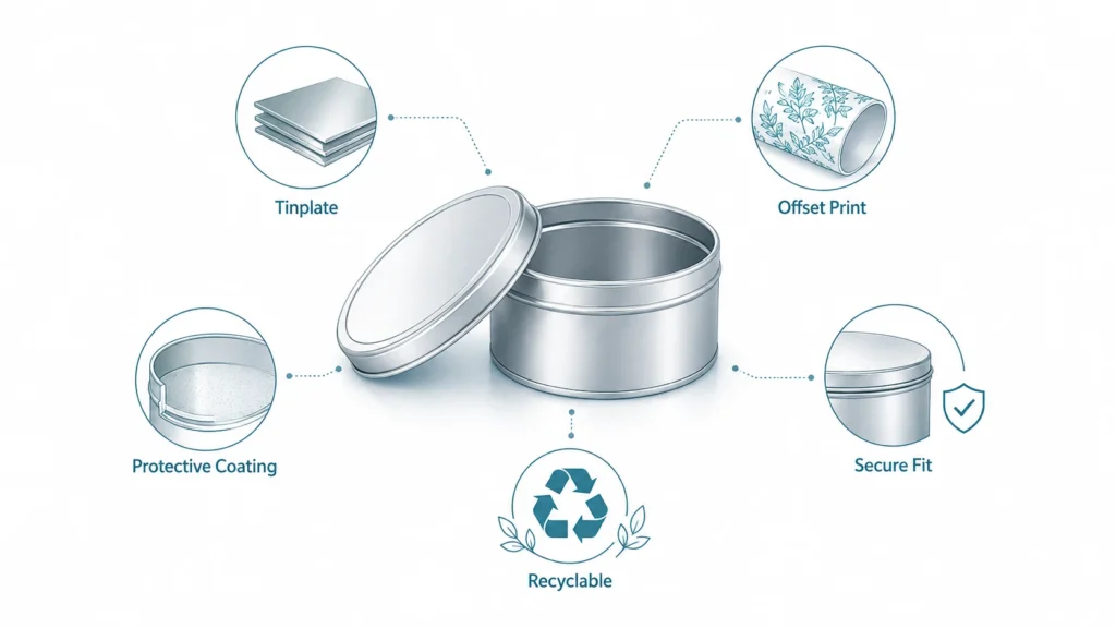 Round Tin Containers with Lids: Best Uses for Food, Beauty, and Gift Packaging Round Tin Containers with Lids: Best Uses for Food, Beauty, and Gift Packaging