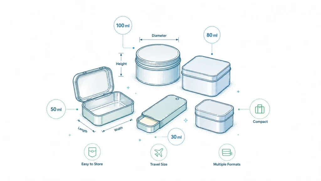 Small Tin Containers: Sizes, Uses, and Custom Packaging Ideas Small Tin Containers: Sizes, Uses, and Custom Packaging Ideas