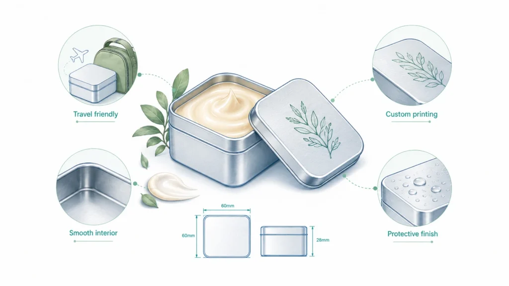Square Metal Tins: Packaging Ideas for Tea, Candy, Cosmetics, and Gifts Square Metal Tins: Packaging Ideas for Tea, Candy, Cosmetics, and Gifts