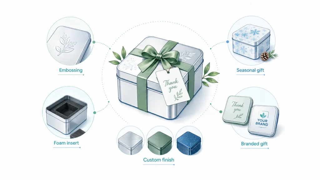 Square Tin Box
