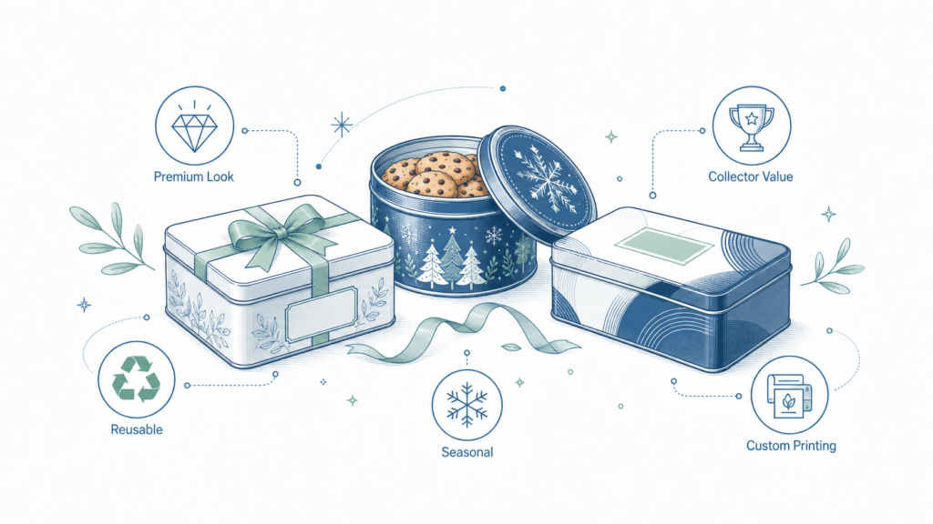 Tin Packaging Guide: Why Brands Use Metal Tins for Food, Gifts, and Cosmetics Tin Packaging Guide: Why Brands Use Metal Tins for Food, Gifts, and Cosmetics