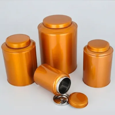 Double-Lid Airtight metal tea tin