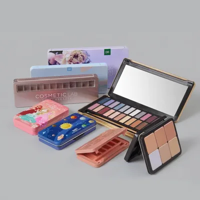 Eyeshadow palette tin case