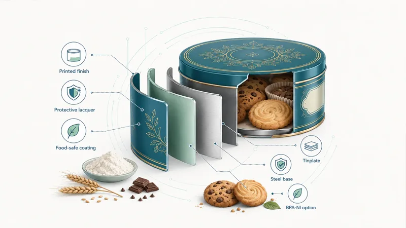 Round cookie tin