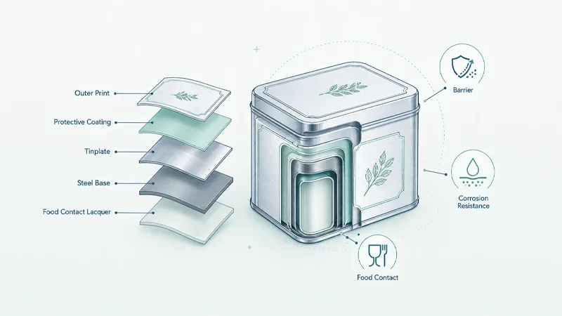 Square mint tin