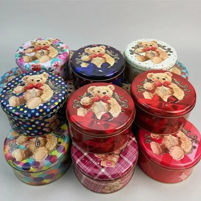 Round cookie tin