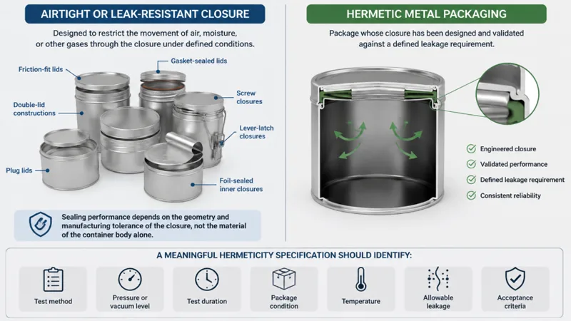 Airtight vs. Hermetic Sealing in Metal Packaging 2