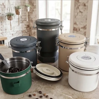 Coffee Bean Degassing Metal Canister