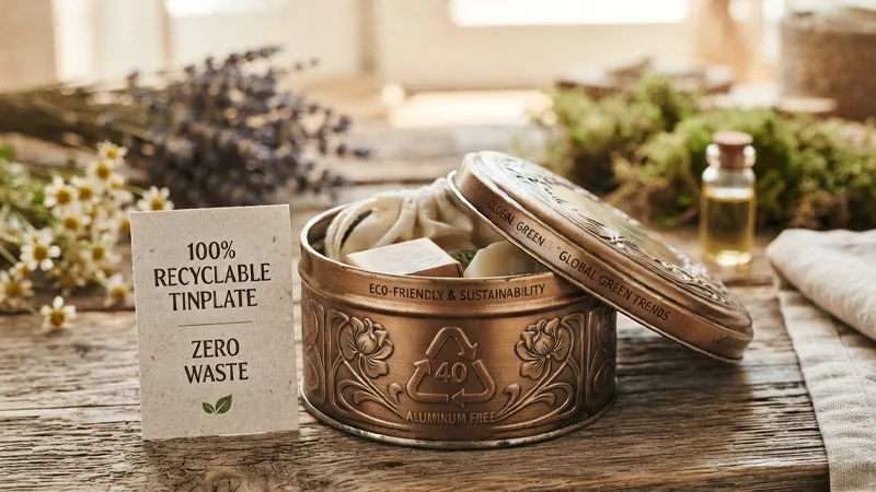 Eco-friendly vintage tin box