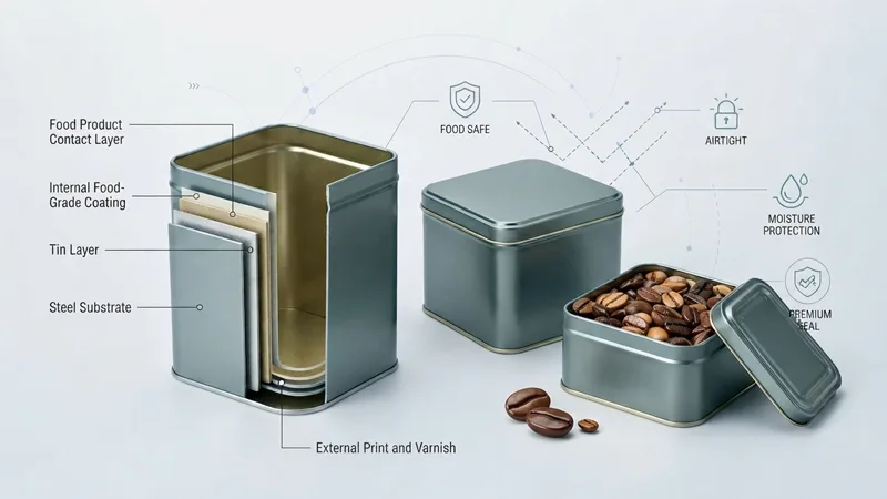 Food Grade Tin Packaging Tinplate Structure