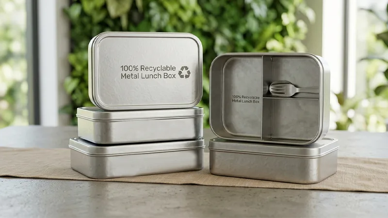 Metal Tin Lunch Boxes, Eco-friendly and Practical