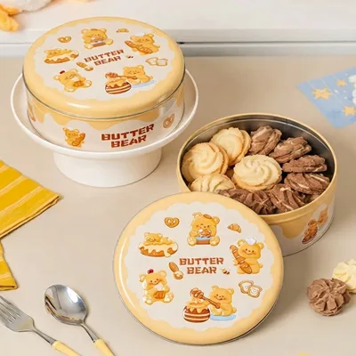 Round cookie tin