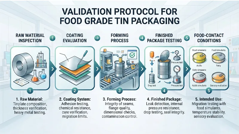 Validation Protocol for Food Grade Tin Packaging
