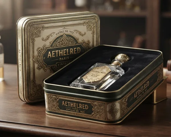 Vintage perfume jar with custom inner tube