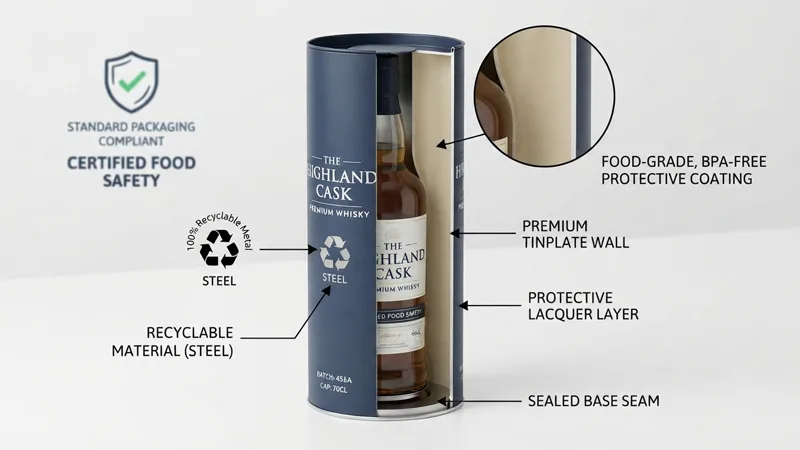 Whisky Tin Canister