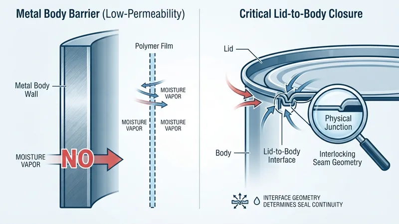 Moisture Barrier of the Metal Body