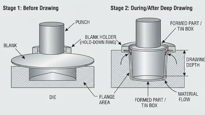 Tin Box Deep Drawing Process