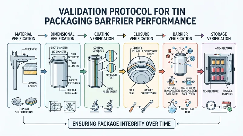 Validation Protocol for Tin Packaging Barrier Performance