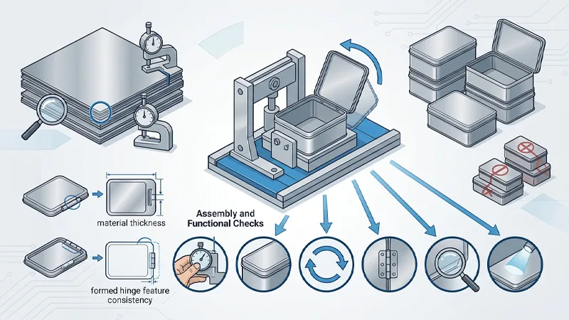 Hinged Tin Box Quality Inspection